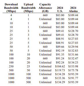 2024 URS Broadband Services Benchmarks & Waiver 1